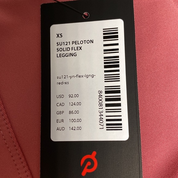 Peloton Solid Flex Legging Red XS NWT - Picture 8 of 8